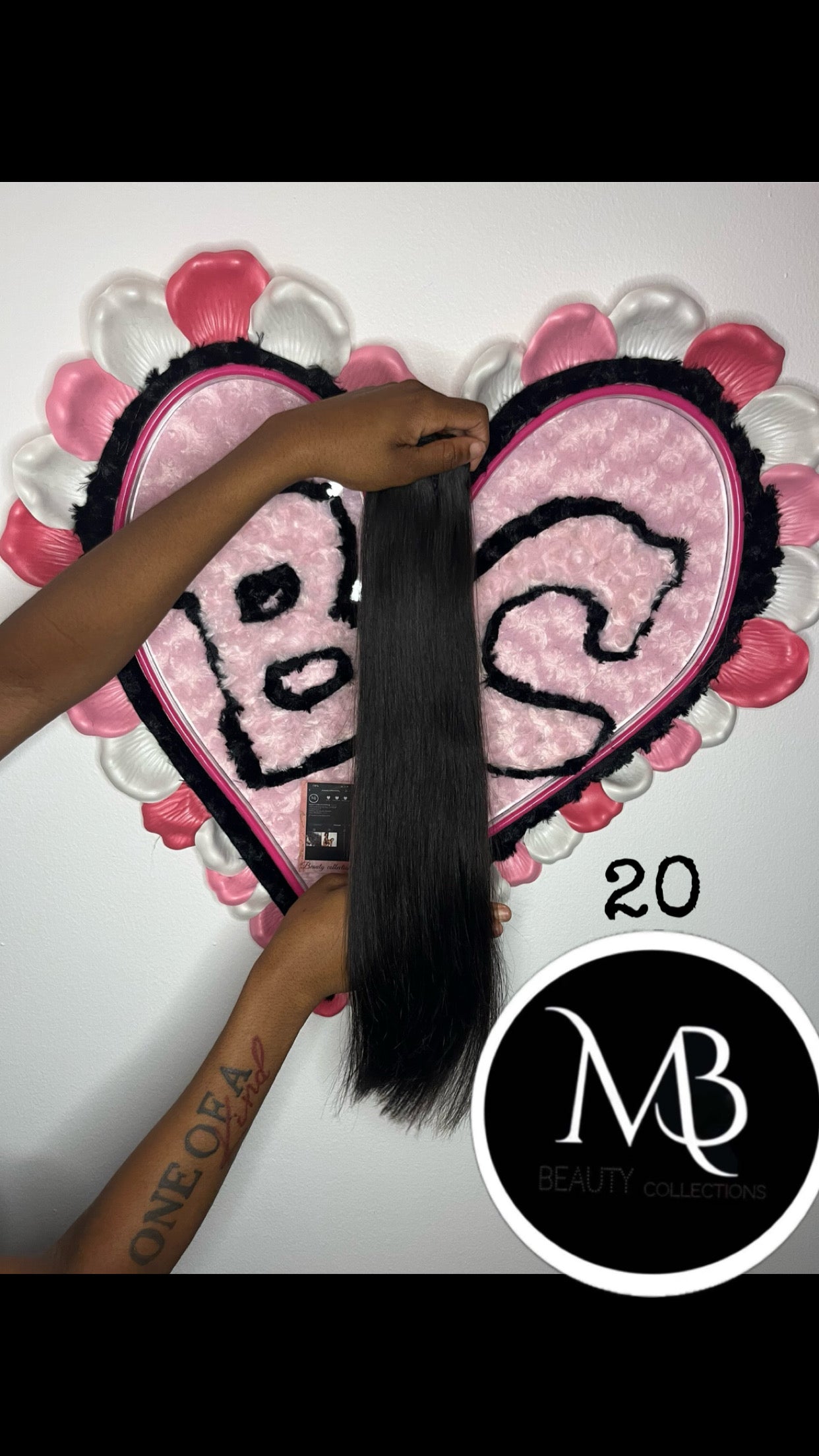 20" Straight Raw Burmese Hair