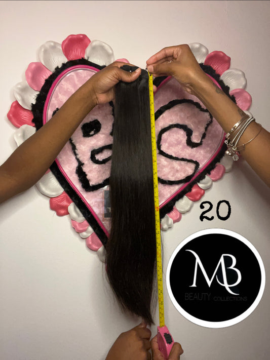 20" Straight Raw Burmese Hair